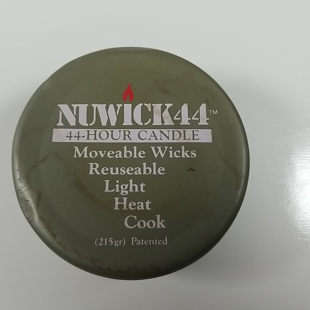 NUWICK  44 Hour Emergency Candle ~ Moveable Wicks Reusable Light Heat Cook